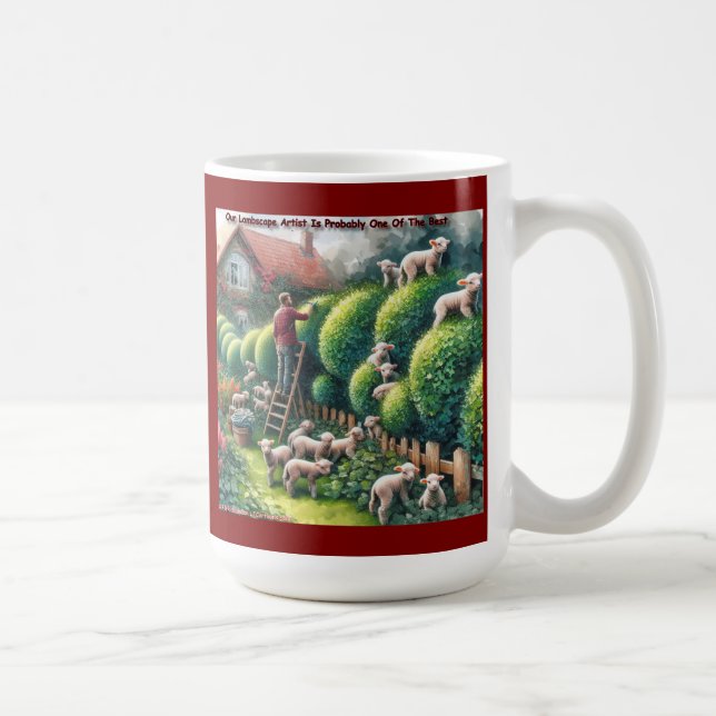 Lambscape Artist: Topiary som blivit ullig Kaffemugg (Höger)