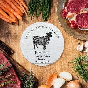Lambsuppfödaren marknadsföring producerar fåruppfö runt klistermärke