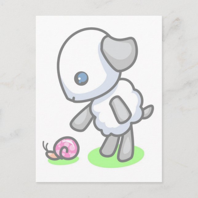 Lamby-Paj Snigel Mail Vykort (Framsida)