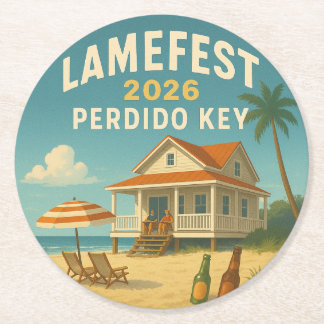 Lamefest 2026 Underlägg Papper Rund