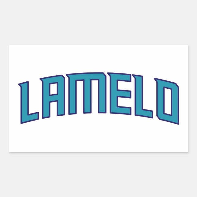 LaMelo Boll - Charlotte Basketball Rektangulärt Klistermärke (Framsida)