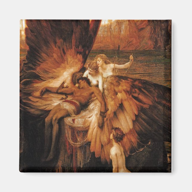 Lament för Icarus av Herbert Draper Magnet (Framsidan)