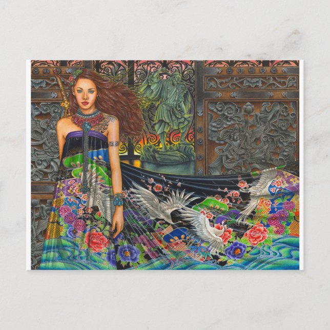 "Lament for Living" vykort (Framsida)