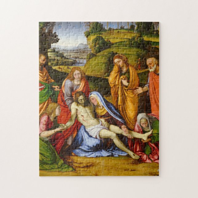 Lamentation av Andrea Solario Pussel (Vertikal)