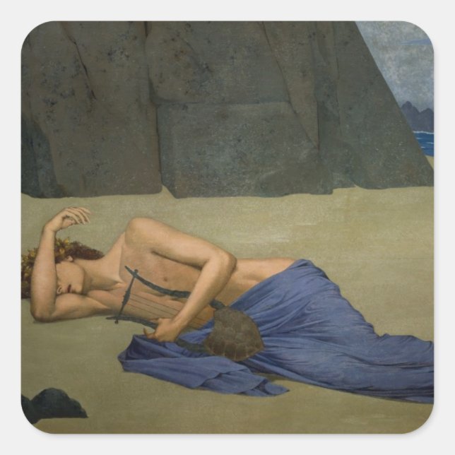 Lamentation av Orpheus Fyrkantigt Klistermärke (Framsida)