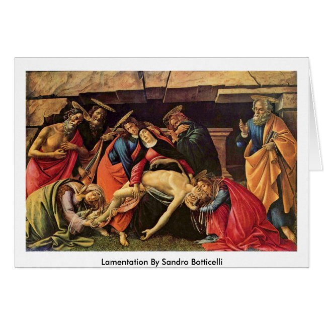Lamentation av Sandro Botticelli Hälsningskort (Framsidan Horizontal)