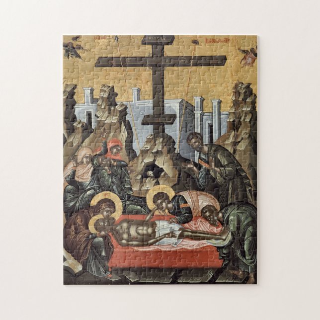 Lamentation of Jesus Ortodox Christian Icon Pussel (Vertikal)