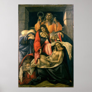 Lamentation over Dead Kristus - Botticelli Poster