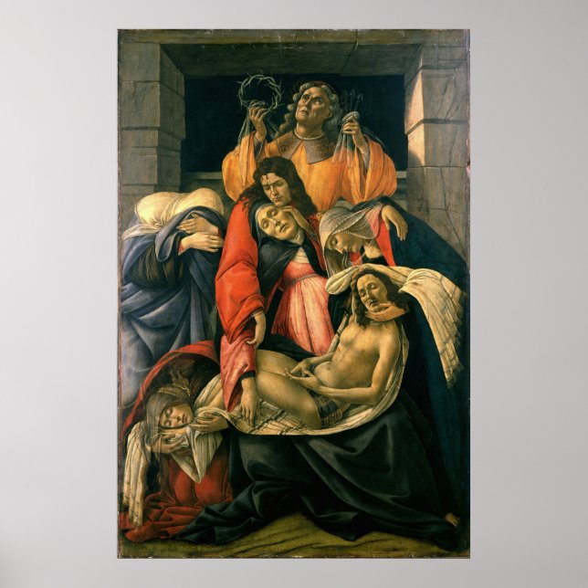 Lamentation over Dead Kristus - Botticelli Poster (Framsidan)