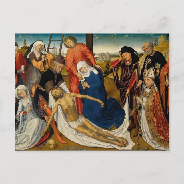 Lamentation över Dead Kristus, c. 1460-1464 Vykort (Framsida)