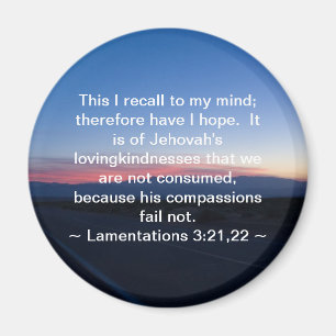 Lamentationer 3:21-22 magnet