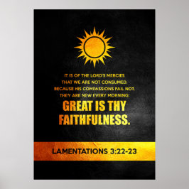 Lamentationer 3:22-23 Bibelverse Poster