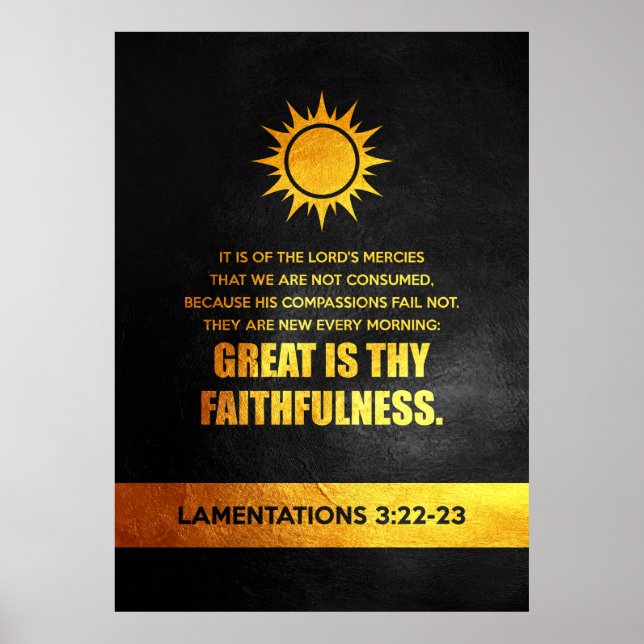 Lamentationer 3:22-23 Bibelverse Poster (Framsidan)