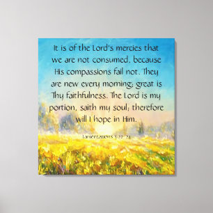 Lamentationer 3:22-24 canvastryck