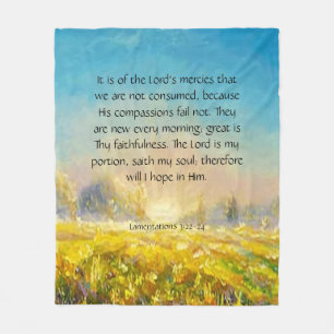 Lamentationer 3:22-24 fleecefilt