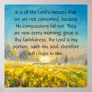Lamentationer 3:22-24 poster