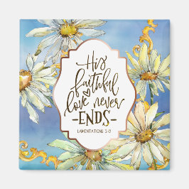 Lamentationer 3:22 Hans fathful Kärlek slutar aldr Magnet