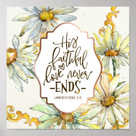 Lamentationer 3:22 Hans fathful Kärlek slutar aldr Poster
