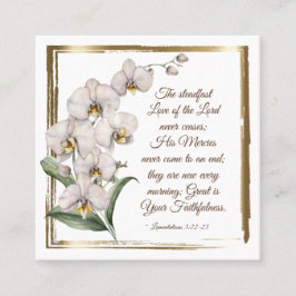 Lamentations 3:22-23 Steadfast Kärlek av Herren Fyrkantigt Visitkort