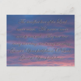 Lamentations 3:22 Herren kärlek i Stadfast Vykort