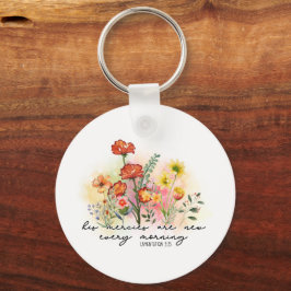 Lamentations 3:23 Hans meriter nya varje morgon Nyckelring