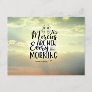 Lamentations 3:23 Hans meriter nya varje morgon Vykort