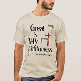 Lamentations 3:23 Mid-Century Faith T Shirt