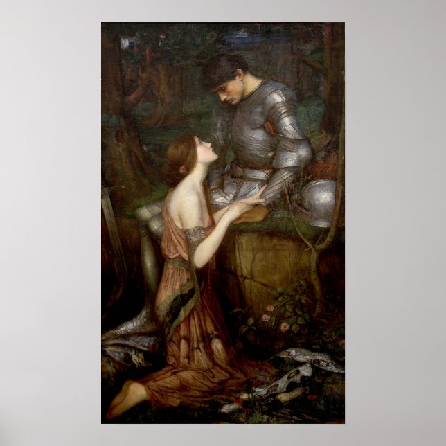 Lamia av John William Waterhouse Poster (Framsidan)