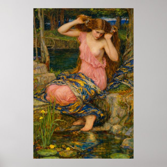 Lamia av John William Waterhouse Poster (Framsidan)