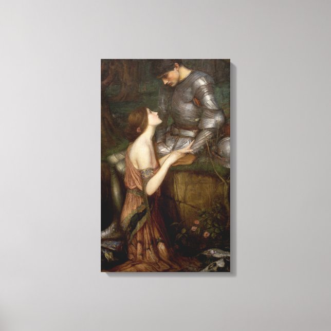 Lamia och soldaten (av John William Waterhouse) Canvastryck (Framsida)