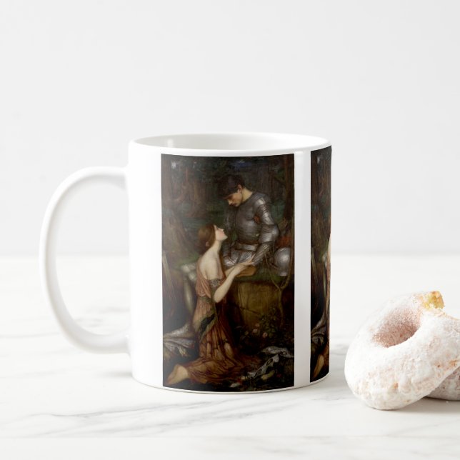 Lamia och soldaten av John William Waterhouse Kaffemugg (Med munk)