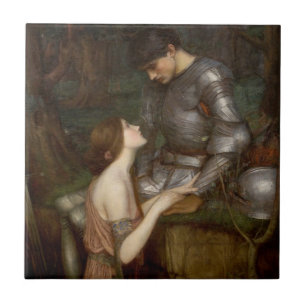 Lamia och soldaten av John William Waterhouse Kakelplatta