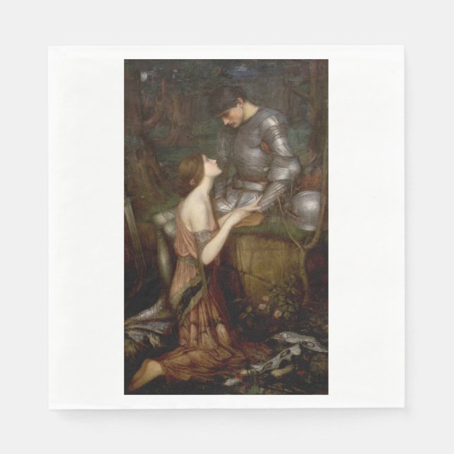 Lamia och soldaten (av John William Waterhouse) Pappersservett (Framsidan)