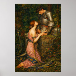 Lamia och soldaten av John William Waterhouse Poster