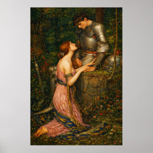 Lamia och soldaten av John William Waterhouse Poster