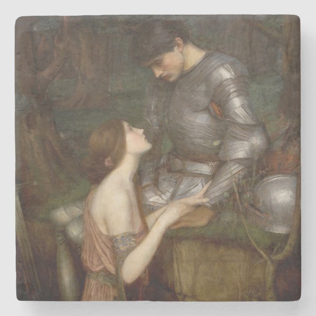 Lamia och soldaten (av John William Waterhouse) Stenunderlägg (Framsidan)