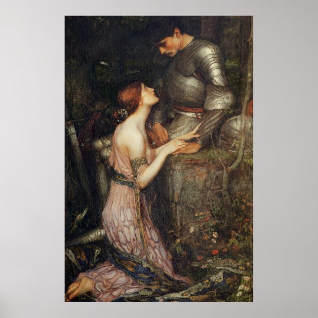 Lamia och soldaten - John William Waterhouse Poster (Framsidan)