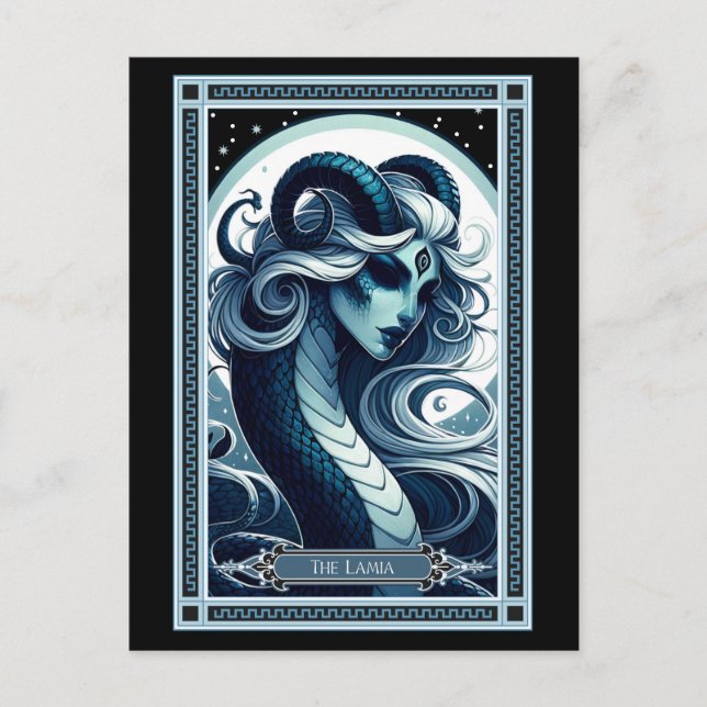 Lamia Tarot Card Vykort (Framsida)