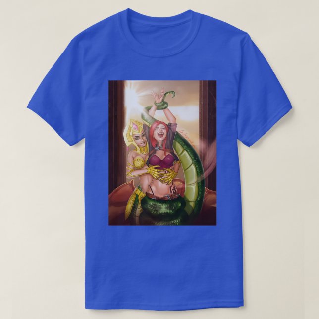 Lamia Warrior Tickling  T Shirt (Design framsida)
