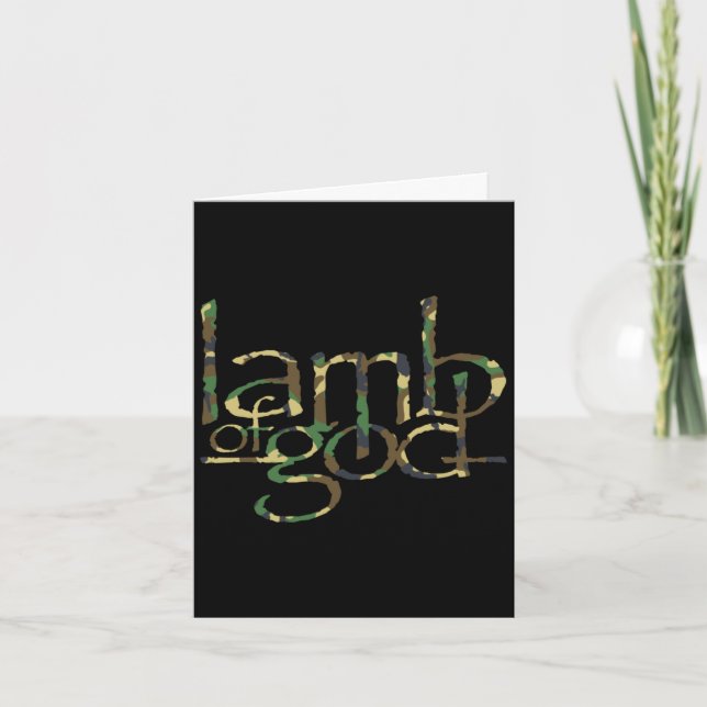 Lamm av guds minnesdag kamouflage Lamm av guds me Kort (Framsida)