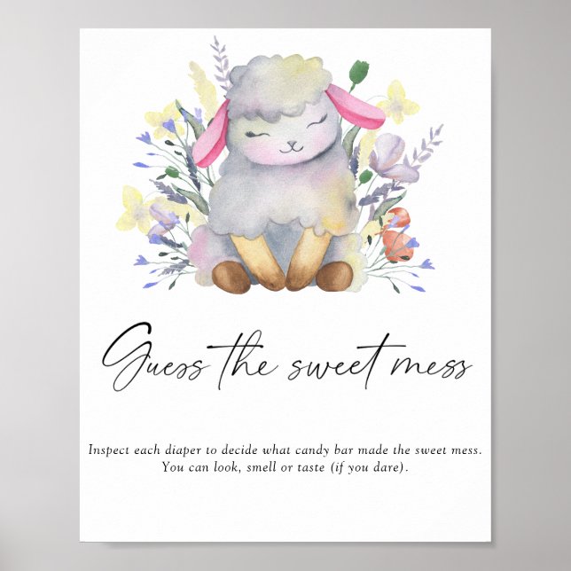 Lamm - gissa den söta röra poster (Framsidan)