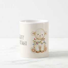 Lamm julgran lampor kaffemugg