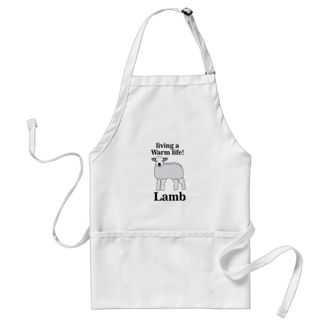 Lamm Lever Ett Varmt Liv Roligt Lamm Förkläde (Framsidan)