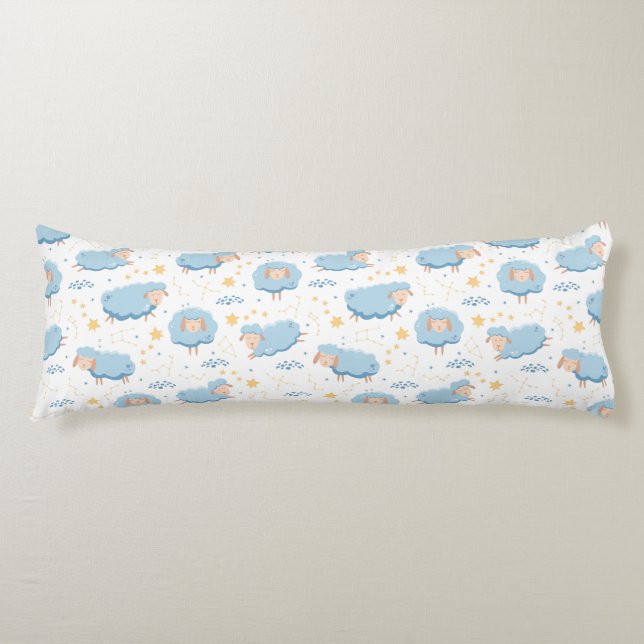 Lamm och stjärnor kroppskudde (Framsidan)