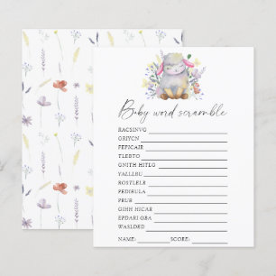 Lamm - Ordspelet baby shower-spel