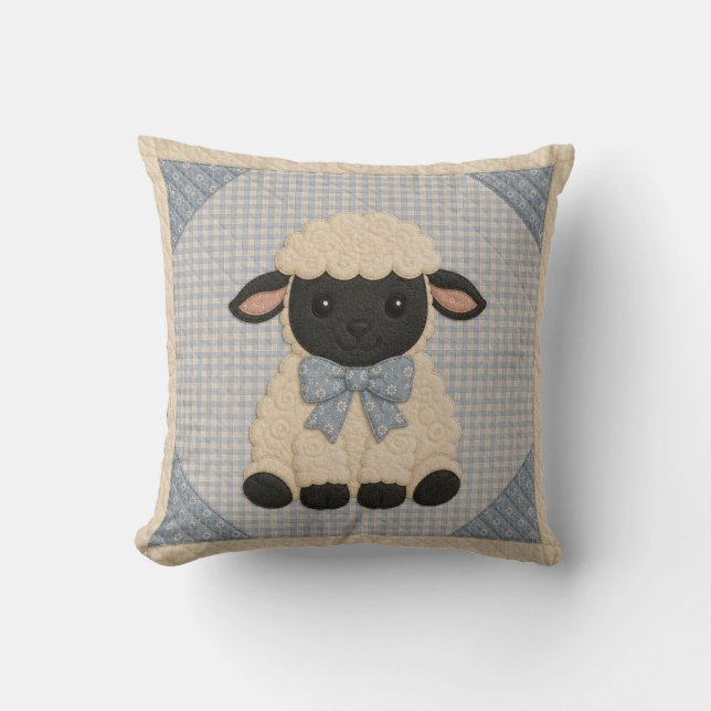 Lamm Quilt Kudde (Framsida)