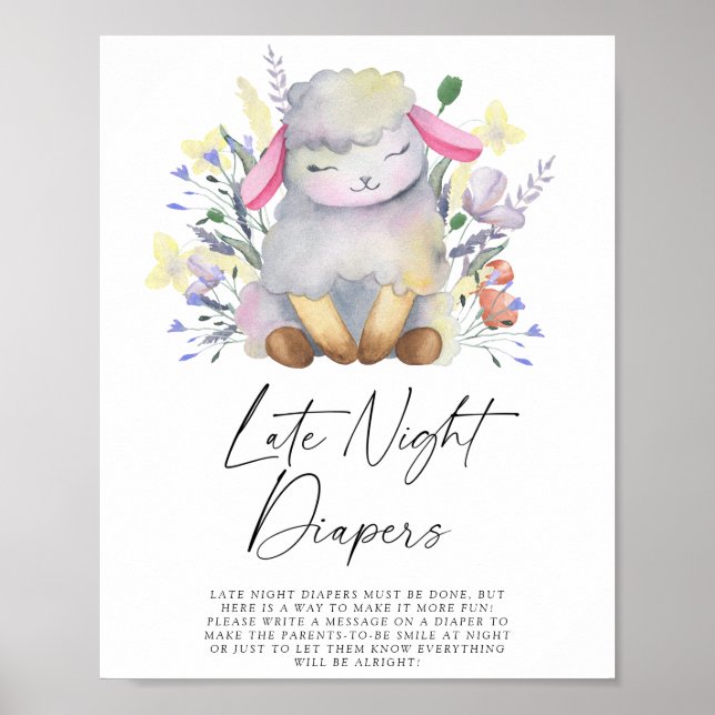 Lamm - Sängvätningsspel sent på natten Poster (Framsidan)