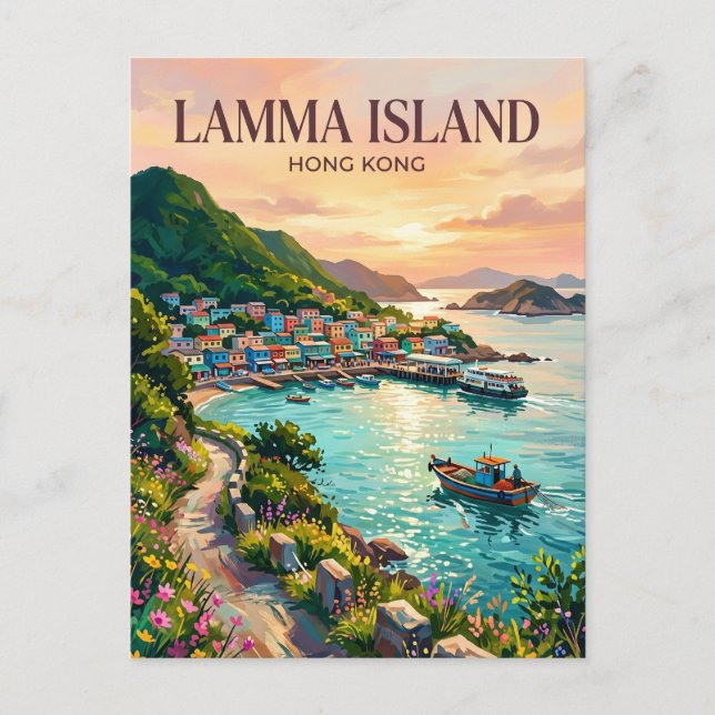 Lamma Island Hongkong Vykort (Framsida)