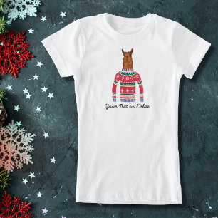Lammande julsötare Cute Llama Älskare Tröja