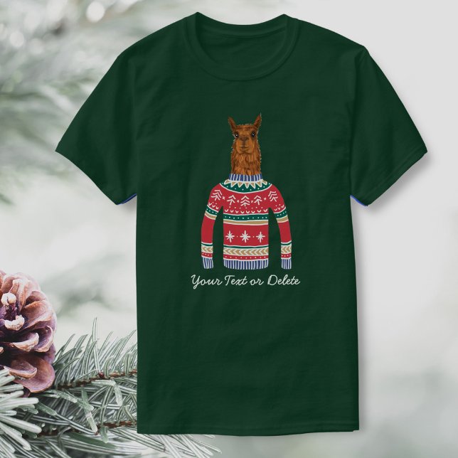 Lammande julsötare Cute Llama Älskare Tröja (Skapare uppladdad)